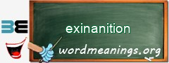 WordMeaning blackboard for exinanition